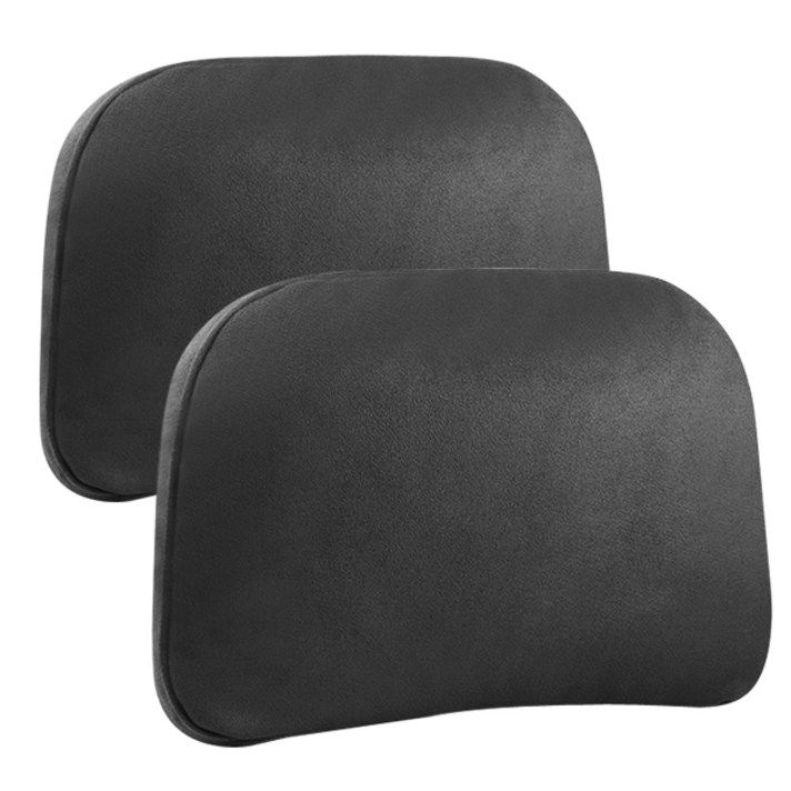 림스테일 코튼 차량용 목쿠션 2p, 블랙