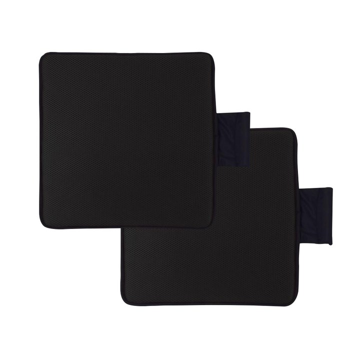 블랙라이노 3D 매쉬 차량용방석, 블랙, 2개