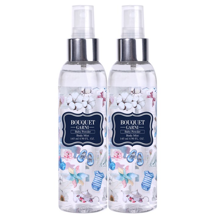 부케가르니 바디미스트 베이비파우더향, 145ml, 2개