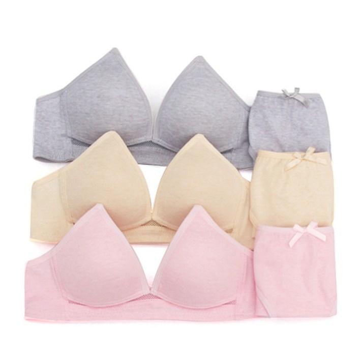 Pink basic 무빙노와이어 브라팬티 3세트