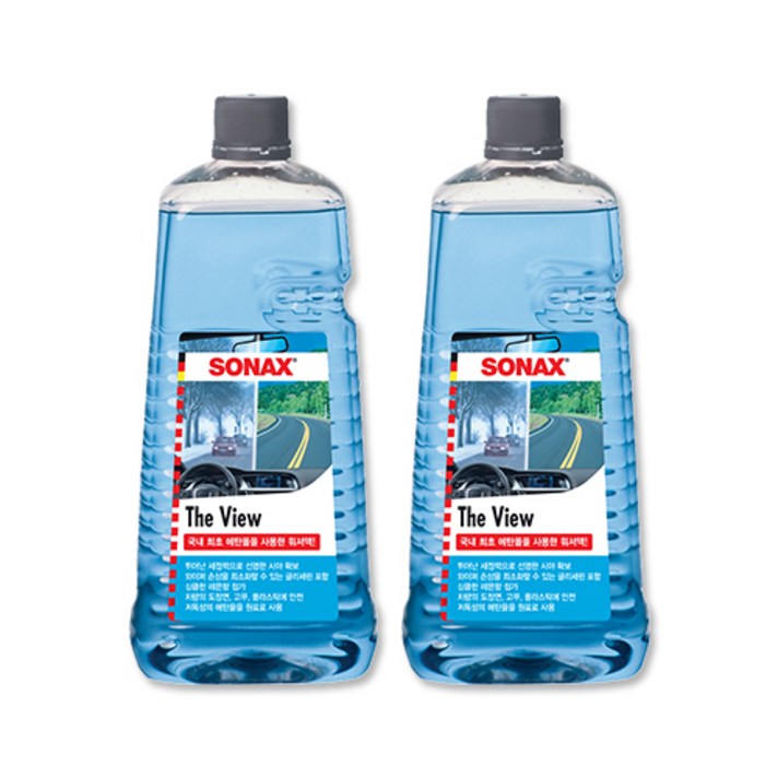 소낙스 워셔액 더 뷰, 2L, 2개