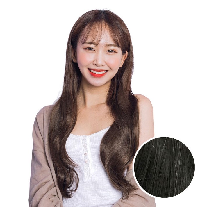 가발매니아 붙임머리 파워 3피스 헤어피스 내츄럴C컬, 내츄럴블랙, 1개