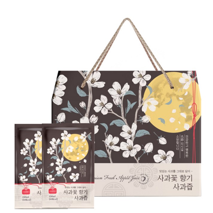 사과꽃향기 사과즙 선물세트, 100ml, 50개