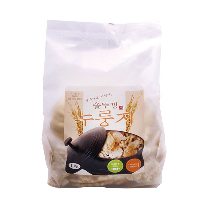 웰리유 솥뚜껑 누룽지, 1kg, 1개