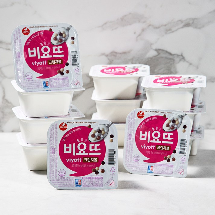 서울우유 비요뜨 크런치볼 요거트, 143g, 12개