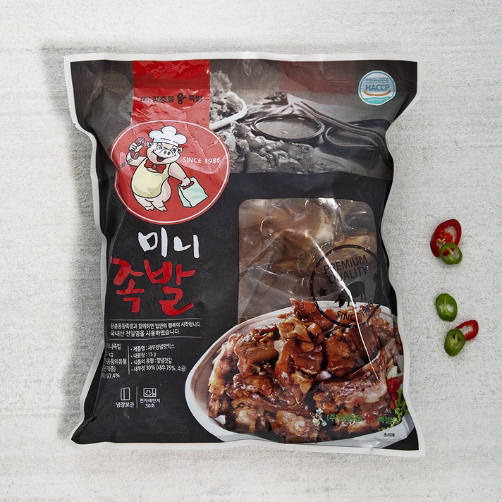 장충동왕족발 미니족발 수입산, 1kg, 1개