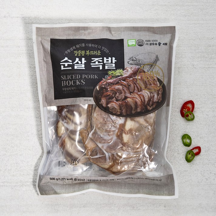 장충동왕족발 부드러운 순살족발 국내산, 500g, 1개