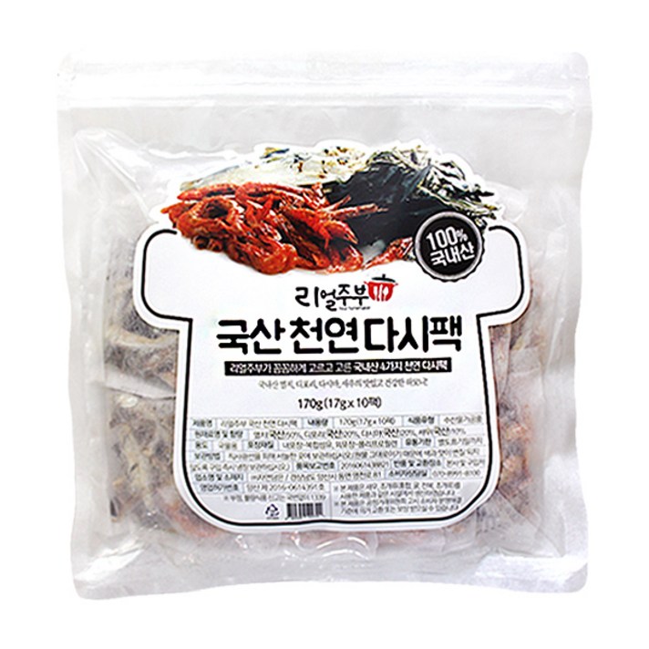 리얼주부 국산 천연 다시팩, 170g, 1개