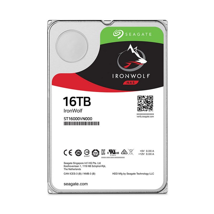 씨게이트 서버용 아이언울프 3.5 HDD, ST16000VN001, 16TB