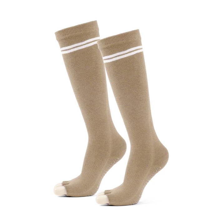 데비 비비드 논슬립 컷토우 요가 니삭스