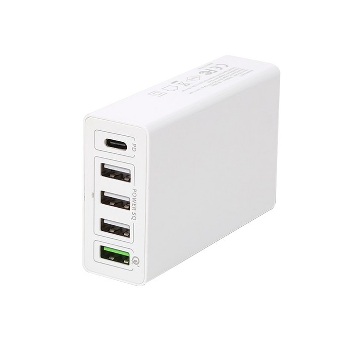 넥스트 퀵차지3.0 + USB-PD 60W 5포트 멀티충전기 NEXT-QTC605, 혼합 색상, 1세트