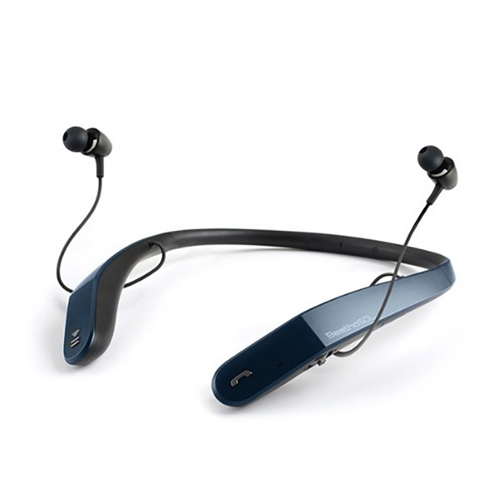 베토솔 음성증폭 넥밴드 블루투스 이어폰, EM-C110, Gentle Blue