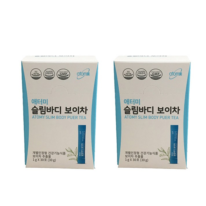 애터미 슬림바디 보이차, 1g, 60개