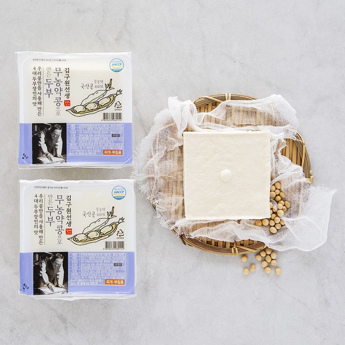 김구원선생 무농약으로 만든 두부, 300g, 2개
