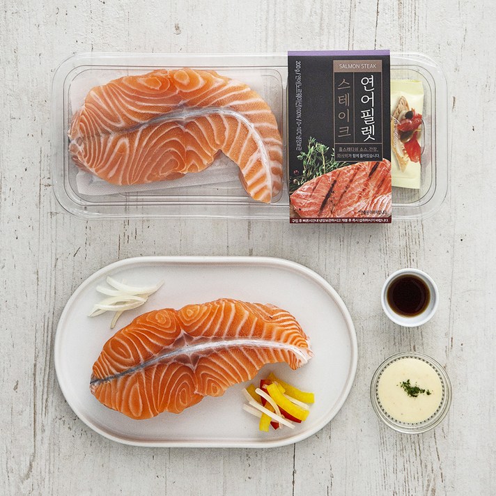 한끼연어 스테이크용, 200g, 1개, 냉장보관