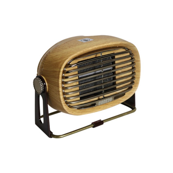 코드26 캠핑 사무실 PTC 미니온풍기 500W, CODE-PTC500WO, 우드