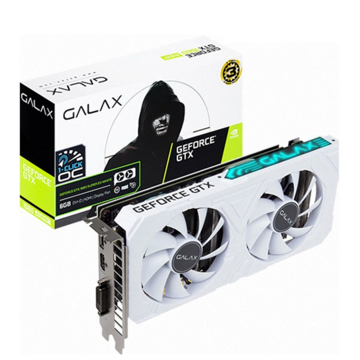 갤럭시 GALAX 지포스 GTX 1660 SUPER EX OC D6 6GB 그래픽카드 WHITE, 단일 상품