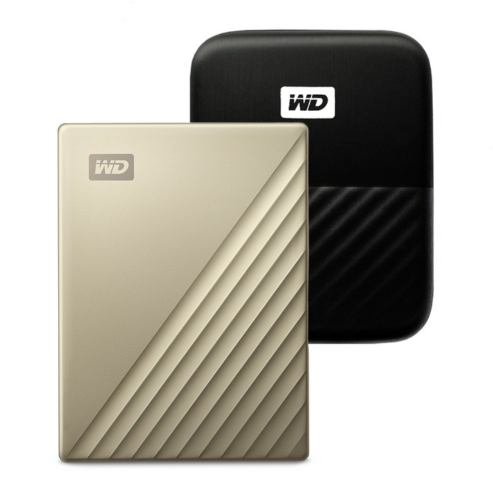 WD My Passport Ultra Type C 휴대용 외장하드 + 파우치, 4TB, 골드