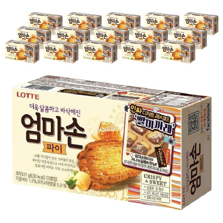 롯데제과 엄마손파이, 127g, 16개