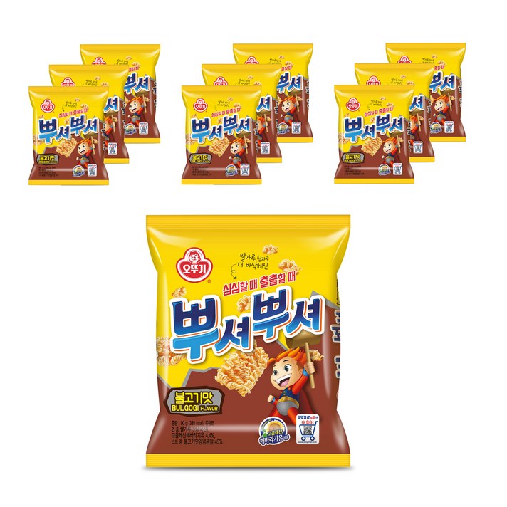 오뚜기 뿌셔뿌셔 불고기맛, 90g, 10개