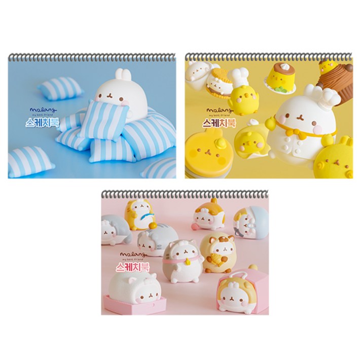 몰랑이 두툼 미술용 스케치북 랜덤 발송 3p, 346 x 247 mm, 30매