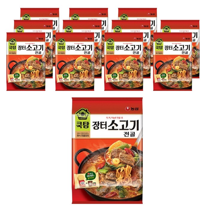 쿡탐 장터 소고기 전골, 525g, 12개