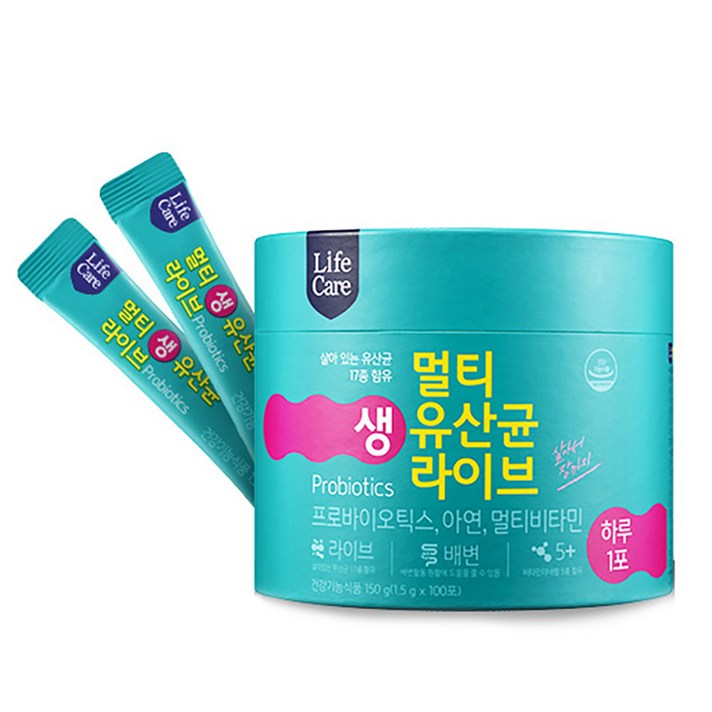 라이프케어 멀티 생유산균 라이브 영양제, 1.5g, 100개