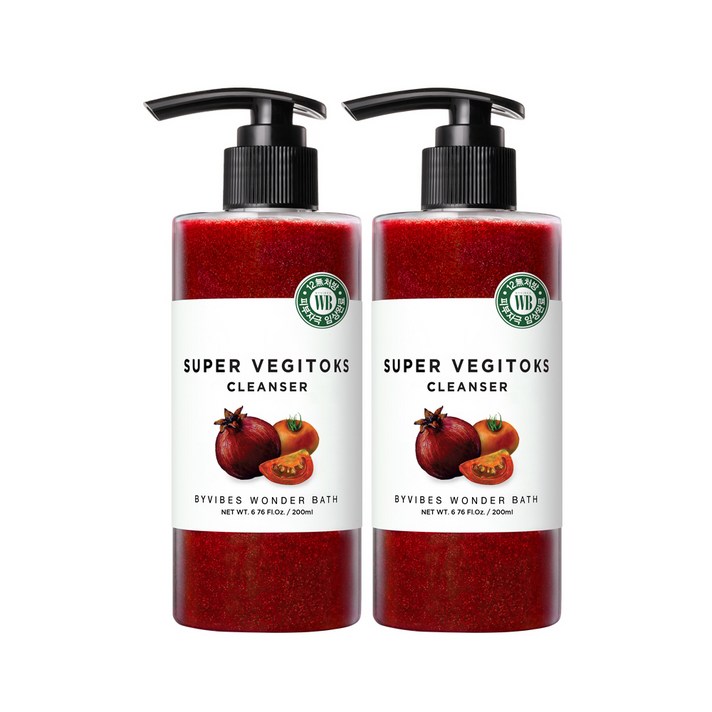 원더바스 슈퍼 베지톡스 클렌저 레드, 200ml, 2개