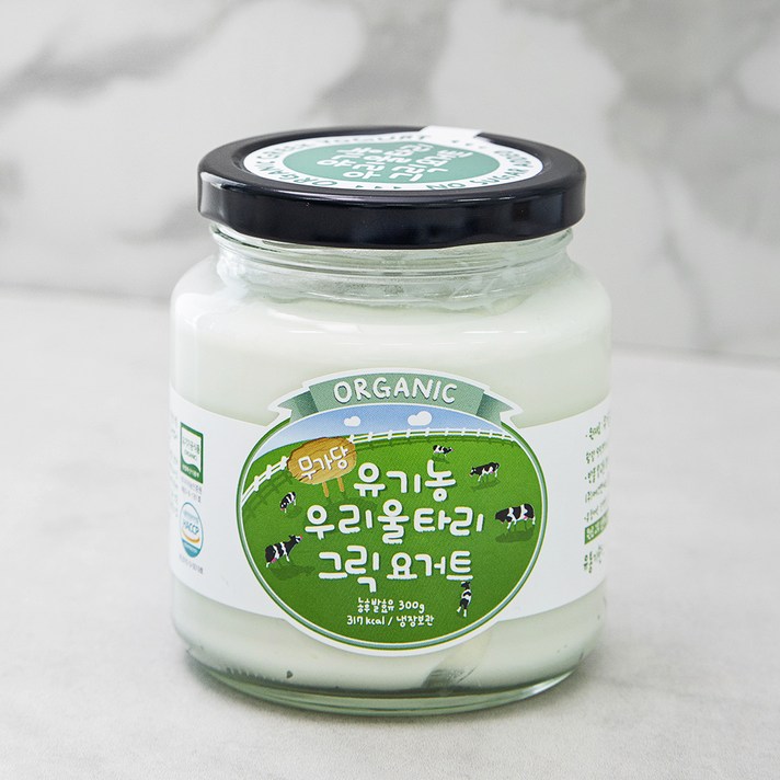 유기가공식품인증 우리울타리 그릭요거트 무가당, 300g, 1개