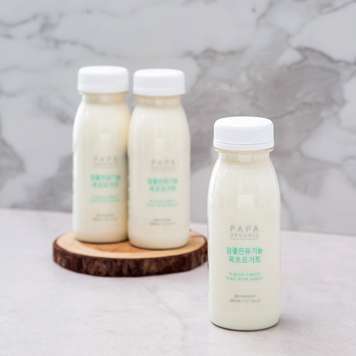 파파오가닉 참좋은 유기가공식품인증 목초요거트, 200ml, 3개