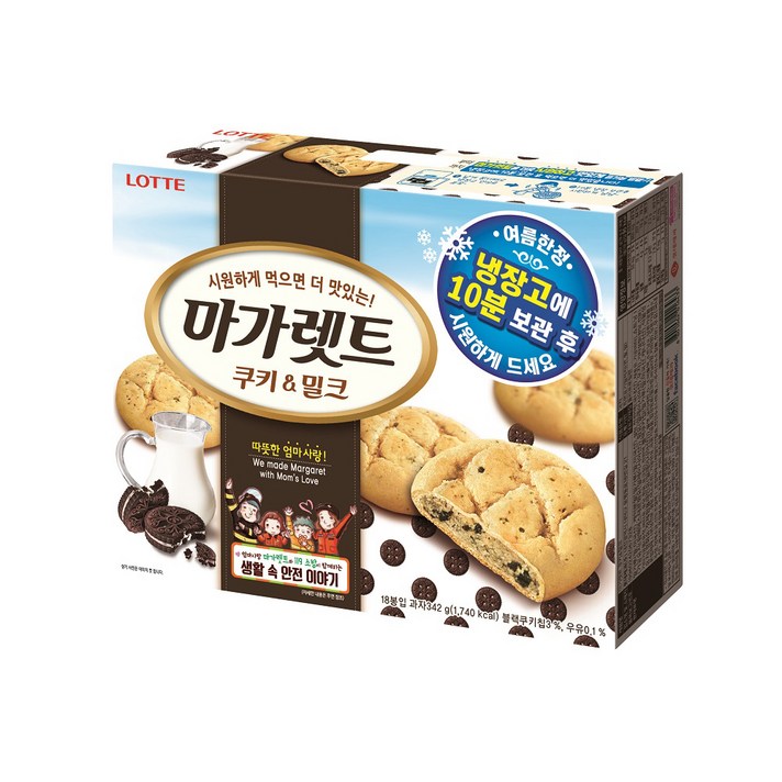 롯데제과 마가렛트 쿠키 밀크, 342g, 1개