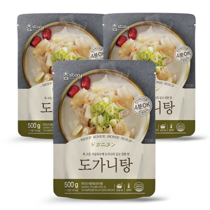 참스토리 도가니탕, 500g, 3개