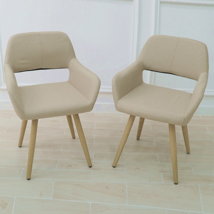 큐빅 체어 2p, 베이지