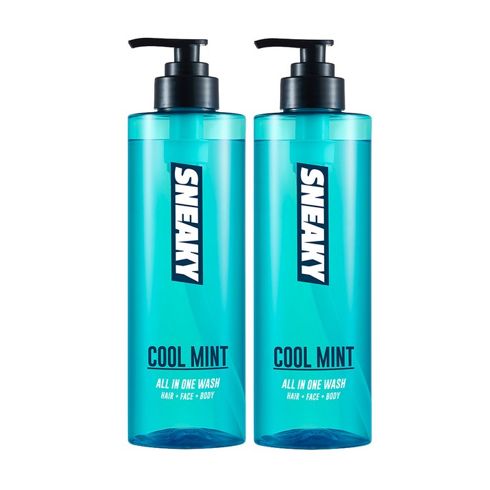 스니키 올인원 바디워시 쿨민트, 500ml, 2개