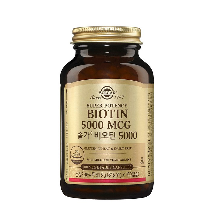 솔가 비오틴 5000 영양제, 100정, 1개