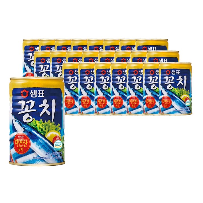 샘표 원터치 꽁치 통조림, 400g, 24개