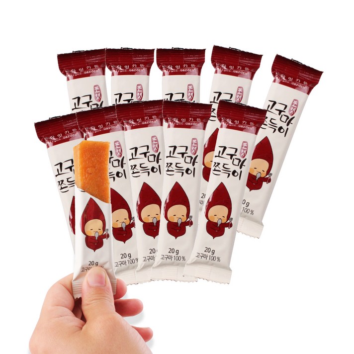 딜라잇가든 순수 고구마 쫀득이 오리지널, 20g, 10개