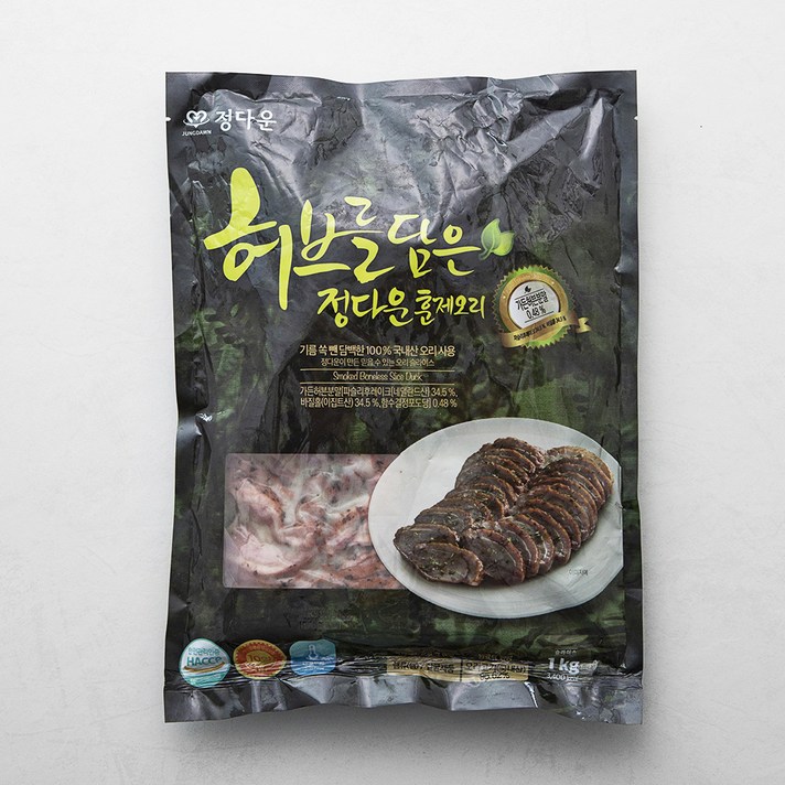 정다운 허브를 담은 훈제오리, 1kg, 1개