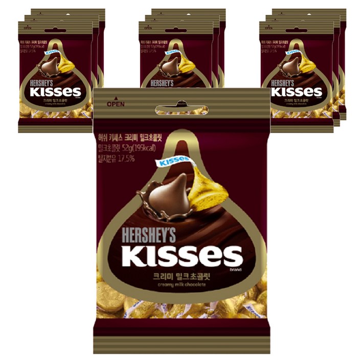 허쉬 키세스 밀크초콜릿, 52g, 10개