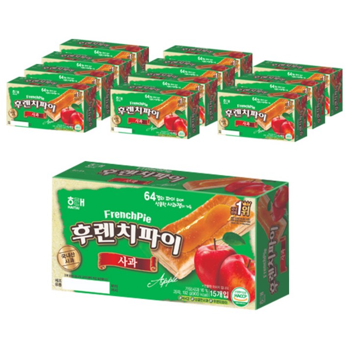 해태제과 후렌치 파이 사과, 192g, 12개