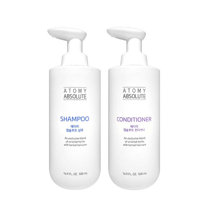 애터미 앱솔루트 샴푸 500ml + 컨디셔너 500ml 세트, 1세트