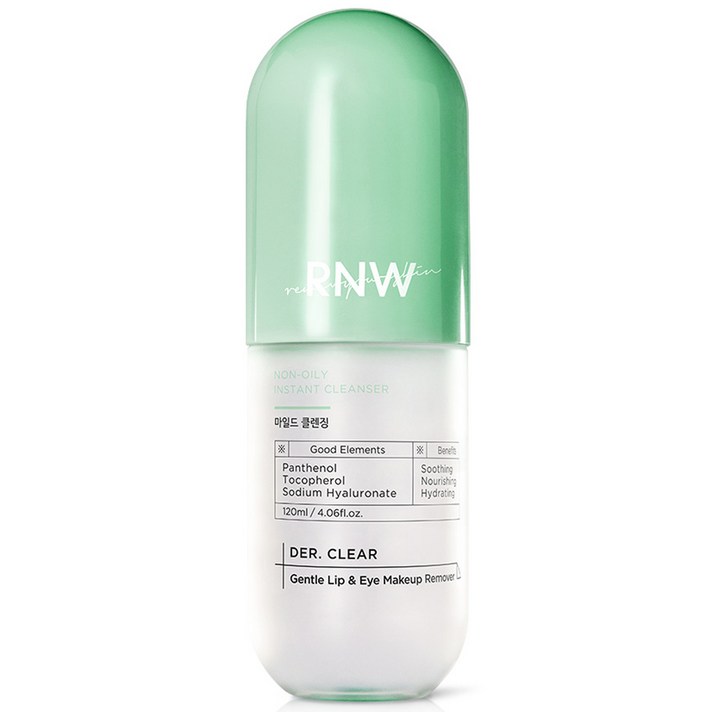 RNW 더 클리어 젠틀 립 앤 아이 메이크업 리무버, 120ml, 1개