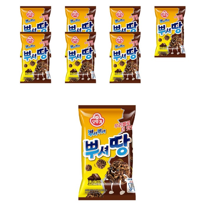 오뚜기 뿌셔땅 쵸코맛, 70g, 8개