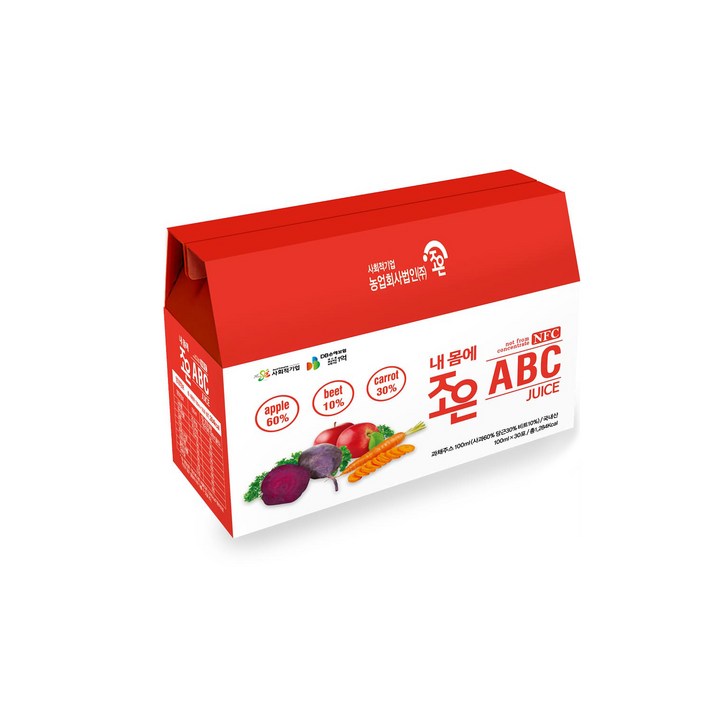 조은 내 몸에 조은 ABC 과채주스, 100ml, 30개