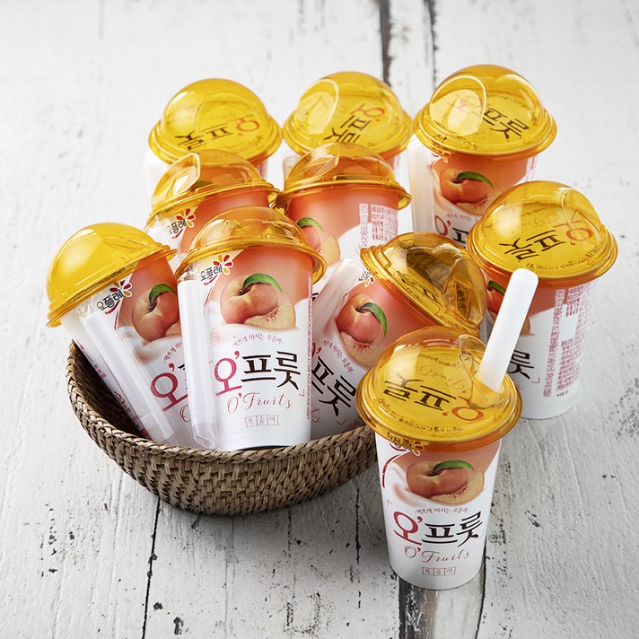 요플레 오프룻 복숭아, 180ml, 10개