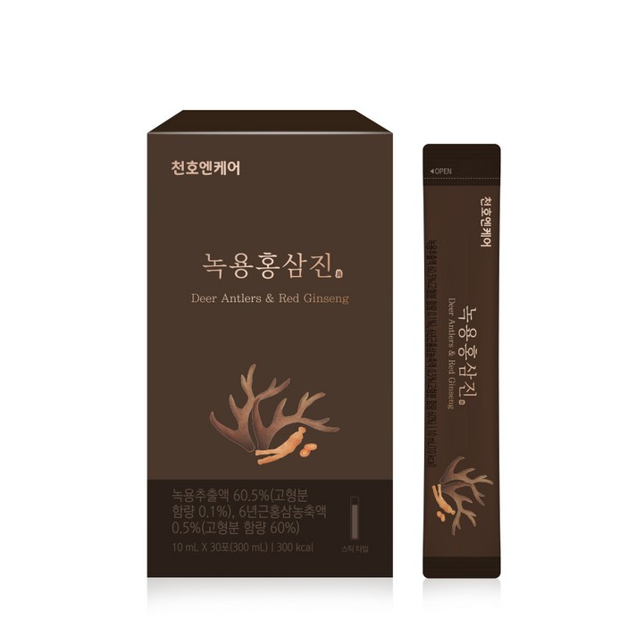 천호엔케어 녹용홍삼진 스틱형, 10ml, 30개