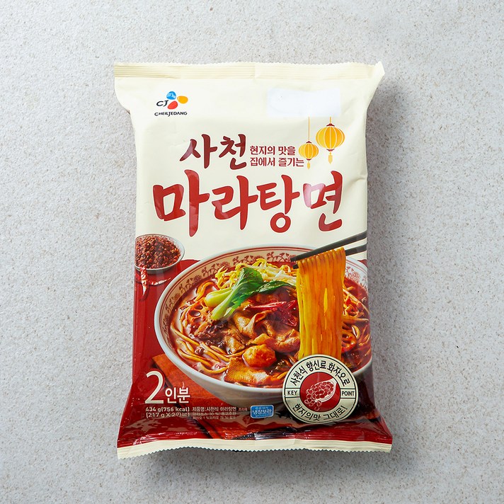 CJ제일제당 사천 마라탕면 2인, 434g, 1개