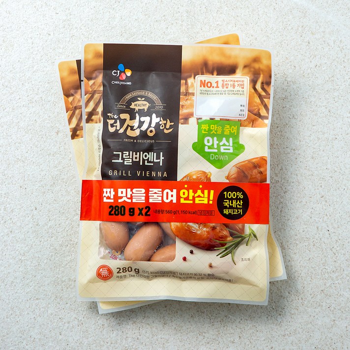 더건강한 그릴비엔나, 280g, 2개