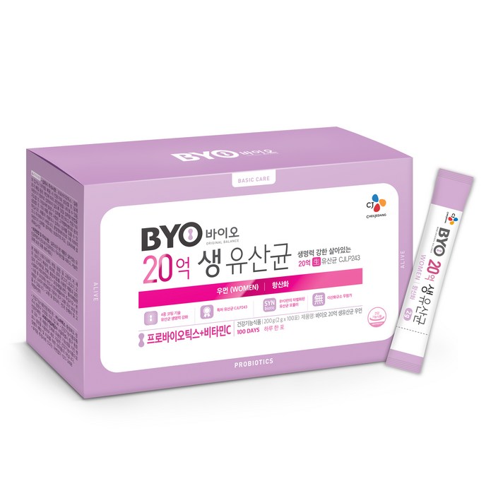 BYO 20억 생유산균 우먼, 2g, 100개