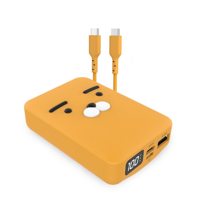 카카오프렌즈 사각 PD 보조배터리 10000mAh USB, WPB10000_PD, 라이언